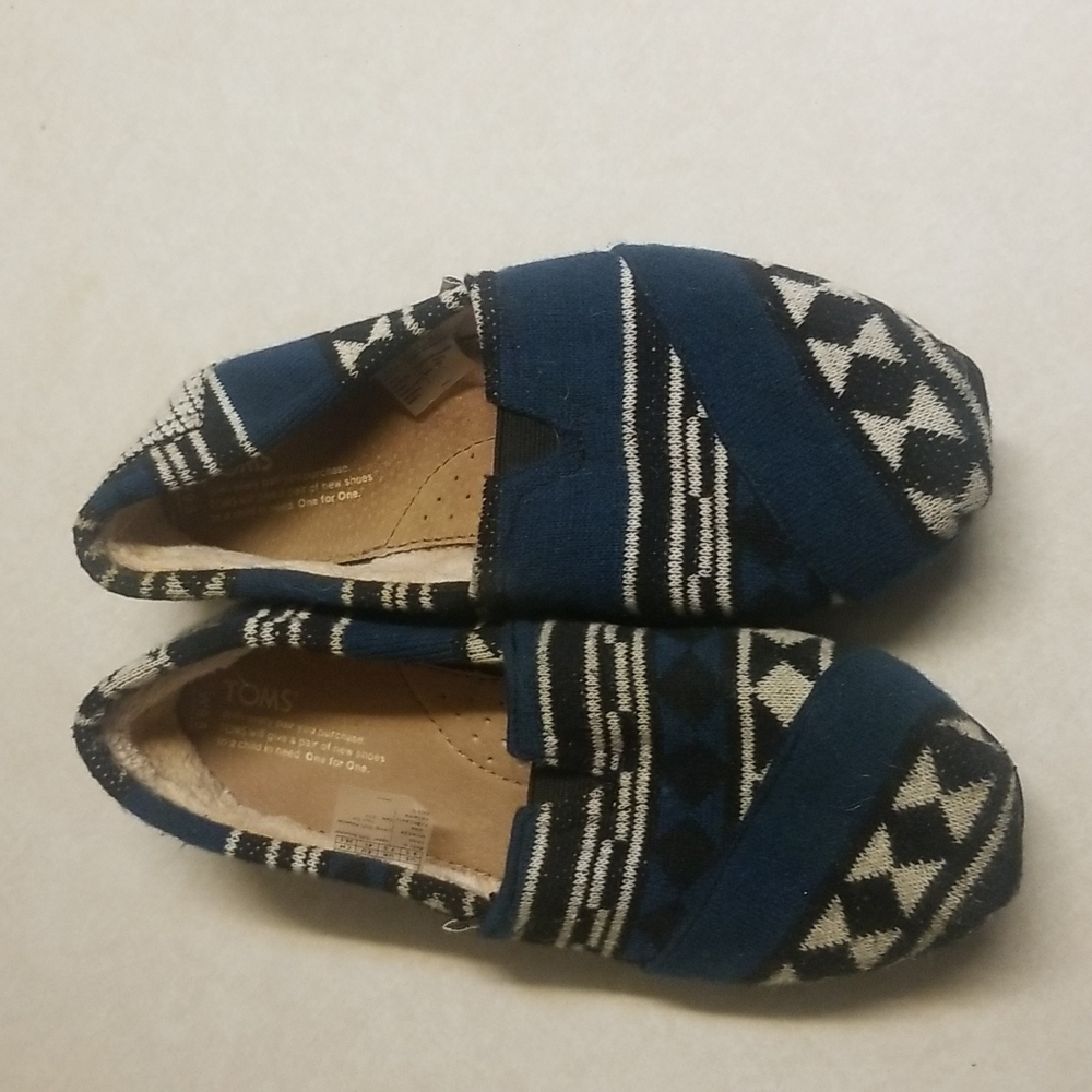 💗Toms Sweater Knit Faux Fur Lined Slip Ons